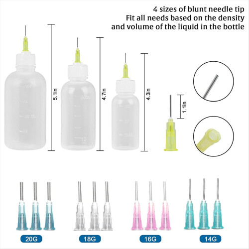 Glue Applicator Bottles,30ml 50ml 100ml Squeezable Dropper Bottles 2