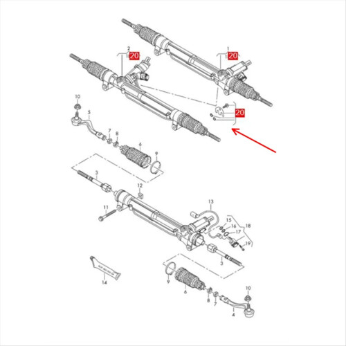 Auto-Lenkgetriebe-Reparatursatz mit Dichtungsring-Clipschraube 1