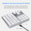 Dual Bluetooth Numeric Keypad 2.4Ghz Wireless Keyboard Silver & White 2