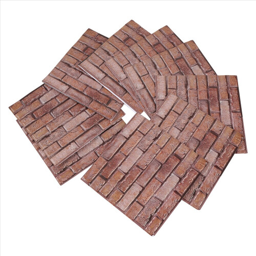 3D-wandpanelen, zelfklevend 3D-baksteenbehang 1