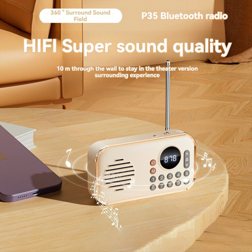 Fm Radio Rechargeable Small Wireless Bluetooth Speaker Pink 4852900833624