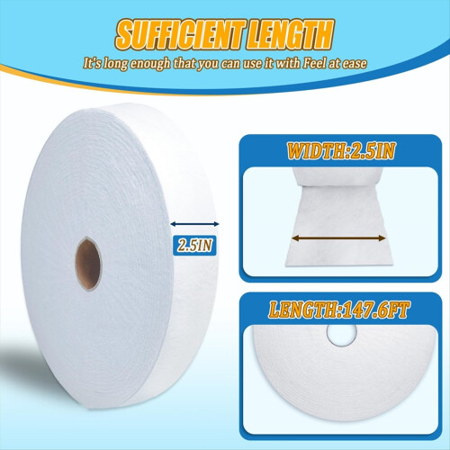 2 Ρολά παπλώματος για ρολό Batting Strip 2,5 ιντσών βαμβακερό πάπλωμα ρολό 1