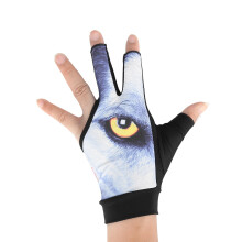 Blue 3-Finger Billiards Glove for Unisex Adults - Size L Anti-Skid