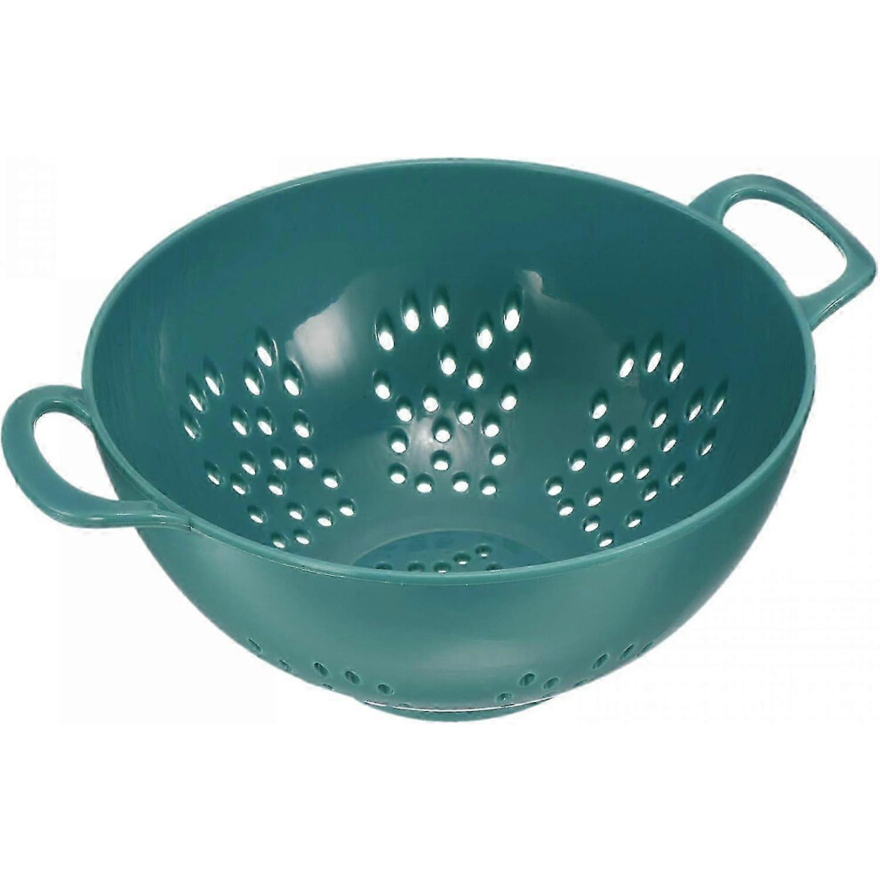 Mini Double Handle Food Strainer (Army ), Rice Colander, Plastic Pasta And Fruit Drainer, Mesh Strainer For Vegetables And Fruits Green