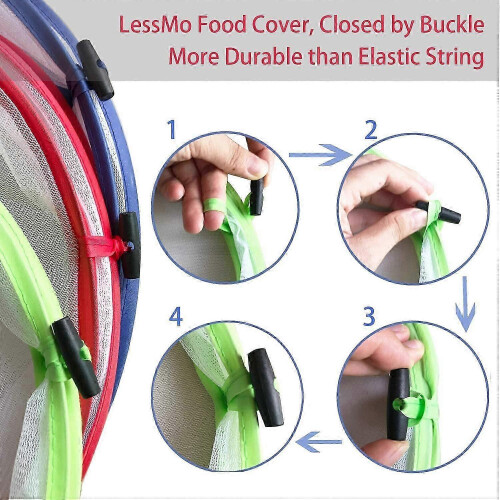 Pack Reusable Foldable Food Covers, Great for Kitchen, Picnic, BBQ, Insect Proof 1