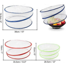 Pack Reusable Foldable Food Covers, Great for Kitchen, Picnic, BBQ, Insect Proof