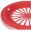 Pack of 24 reusable plastic paper plates 25 cm 3