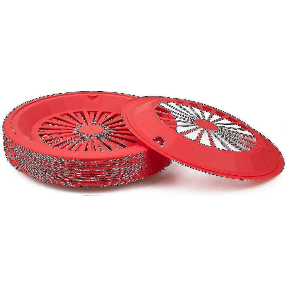 Pack of 24 reusable plastic paper plates 25 cm