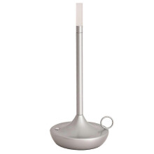 (Silver) Rechargeable Wireless Touch Lamp Camping Candle Creative Lamp Rechargeable Usb-C Desk Lamp