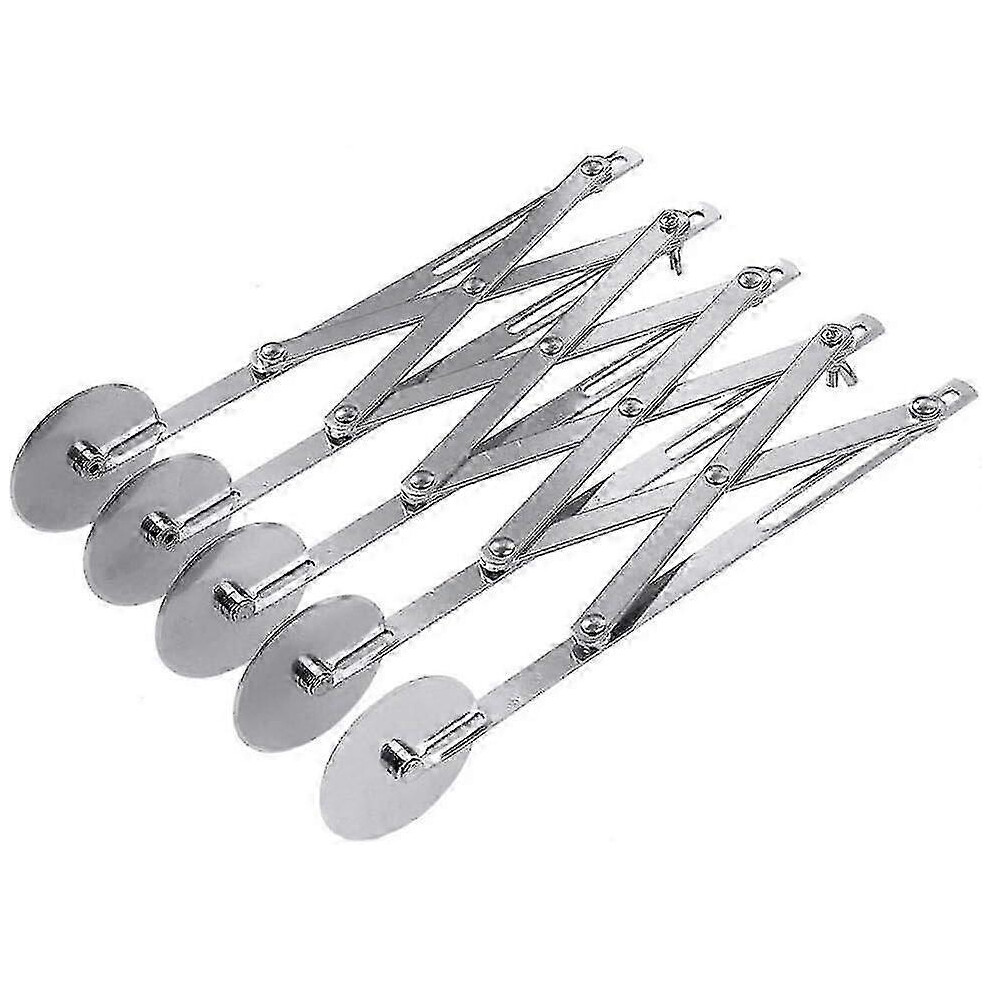 2024.5 Pastry Slicer, Stainless Steel Telescopic Pizza Slicer, Multi-Wheel Dough Cutter, Dough Cutter