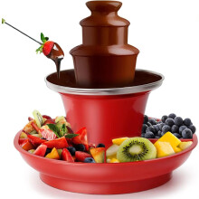 Chocolate Fondue Set 3-Tier Fountain Melting Tower With Hot Pot Base Holds 200g Chocolate, Detachable Mini Fondue Tower