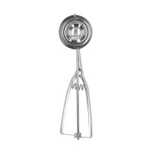 Large Stainless Steel Ice Cream Scoop, Durable, Non-Stick, Round Ball Design, Easy-Grip Handle, Precision Measuring Kitchen Tool for Desse