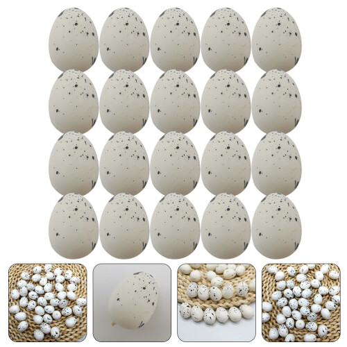 50Pcs White Foam Easter Eggs Miniature DIY Decor Party Favors Ornament 2
