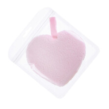 3 abschminkpads herzform, waschpads, reinigungsschwämmchen, rosa
