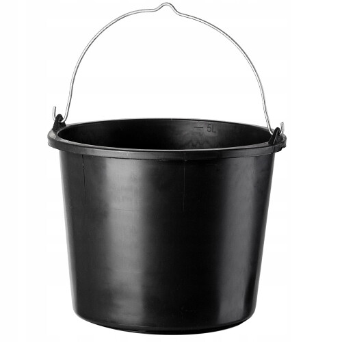 KADAX Baueimer mit Griff, Kunststoff, rund, 5L