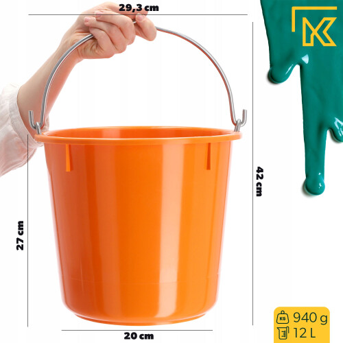 KADAX Baueimer 12L 25kg stark 3tlg. 2