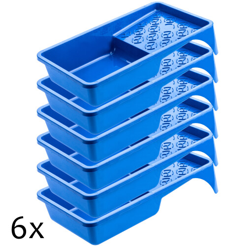 KADAX Malwanne für Farbroller 160mm Blau 6 Stk