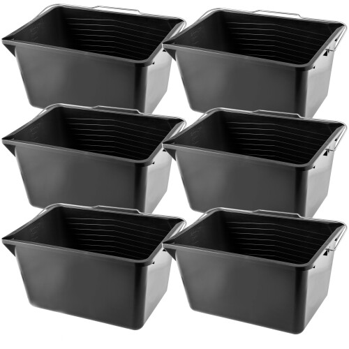 KADAX Eimer Maleimer Schwarz 12 Liter 6 Stk