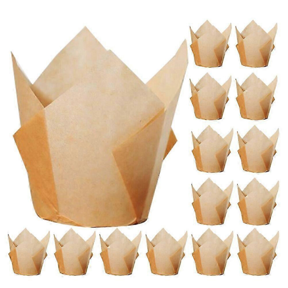 50 Pcs Tulip Cupcake Liners Baking Cups Decorative Muffin Cases