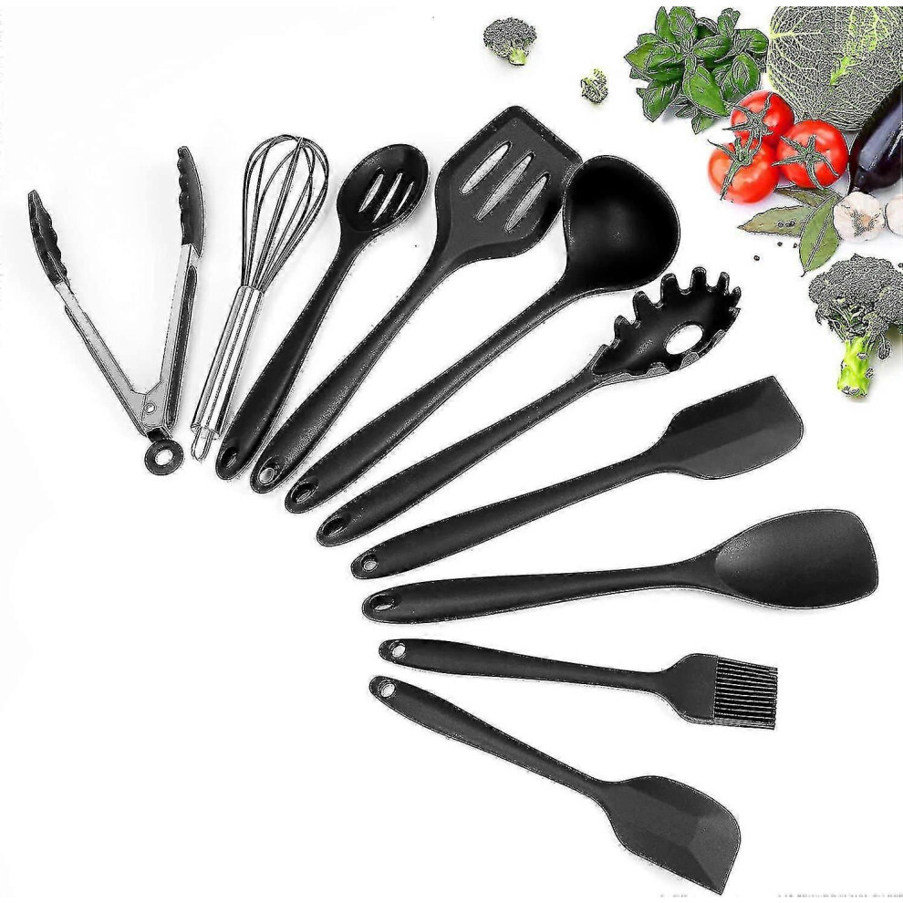 10 Piece Silicone Cooking Utensil Set, Non-Stick, BPA Free, Heat Resistant