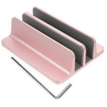 1Robuuste Laptophouder Roze Aluminium Voor Thuis En Kantoor