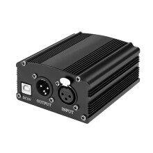 5v usb eingang 48v dc phantomspannung für kondensatormikrofon schwarz
