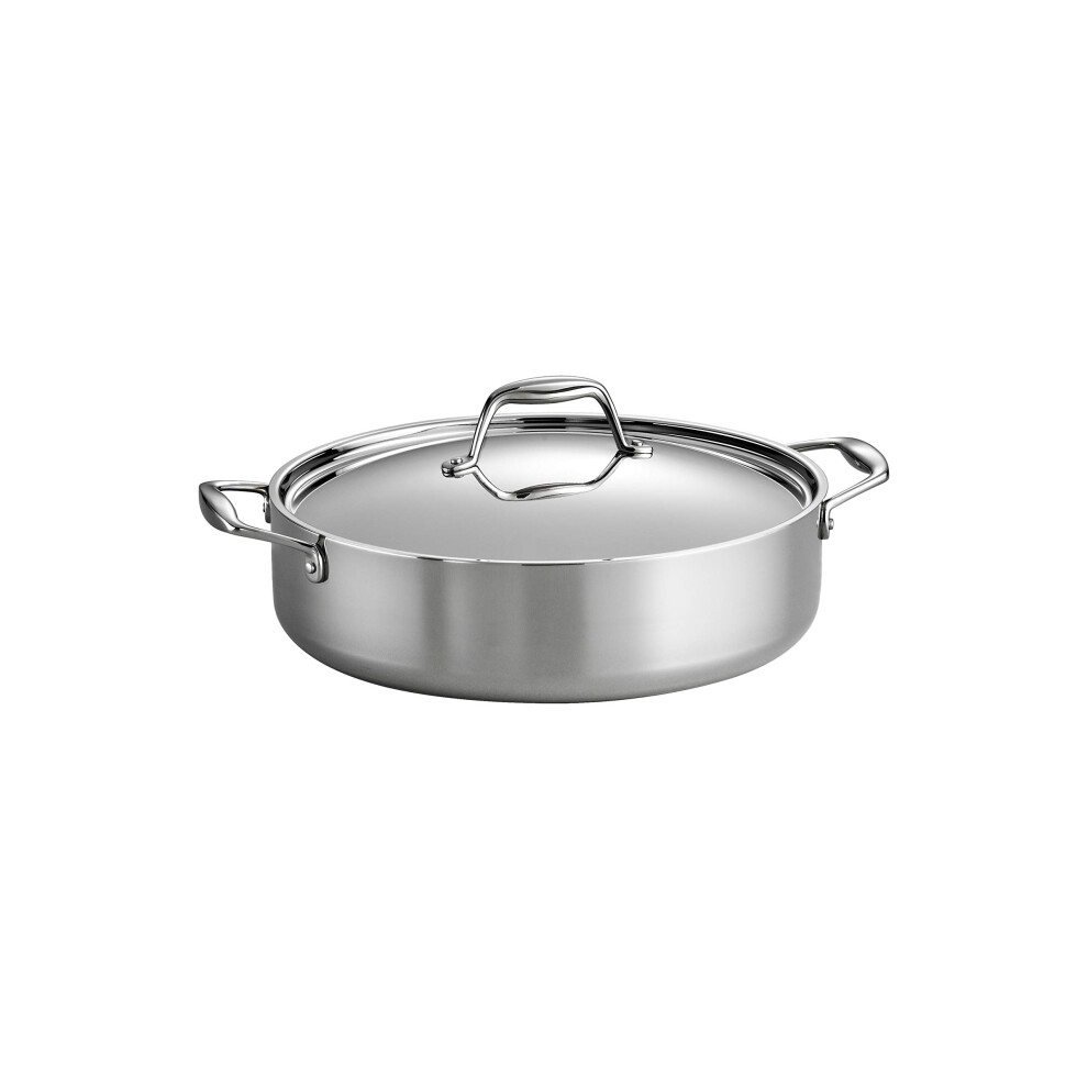 Tramontina 6 QT Covered Braiser - Tri-Ply Clad SS - SEA - Gourmet-image-OPC-PG55FCR-NEW