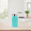 Square Pump Dispenser Bottle For Nail Polish Remover 200ml Blue Liquid Push Down Container 3