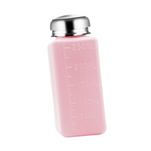 Nail Polish Remover Pump Dispenser Bottle Pink 250ml, Push-Down Liquid Dispenser For Makeups, Hand Pump Container