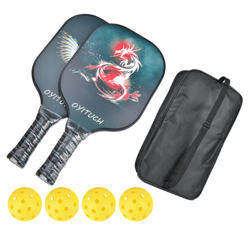 Pickleball-Schläger-Set, Carbonfaser-Schläger mit