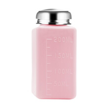 Nail Polish Remover Pump Dispenser 200ml Pink Plastic Bottle Push Down Liquid Dispenser Multipurpose Storage