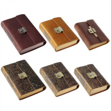 Retro Leather Journey Diary Notepad Journal Planner Notebook with Password Lock for Women Men Kid Artist Writer Present A7CarvingA6