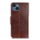 Nappa Texture Leather CaseBrownFor iPhone 15 Plus 3