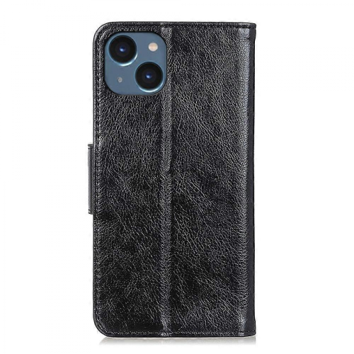 Nappa Texture Leather CaseBlackFor iPhone 15 Plus 2