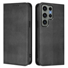 Compatible For Samsung Galaxy S23 Ultra Wallet Cases Retro Texture RFID Leather Phone CoverBlack