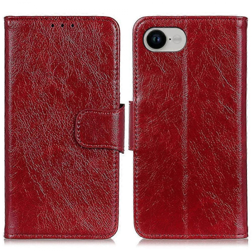 Nappa Texture Leather CaseRedFor iPhone 16e