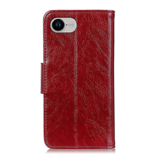 Nappa Texture Leather CaseRedFor iPhone 16e 2
