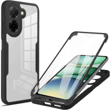 Redmi A5 4G Full Body 360 Hybrid TPU Case with Acrylic Back Cover -BlackXiaomi Redmi A5 4G