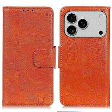 Nappa Texture Leather CaseOrangeFor iPhone 17 Pro