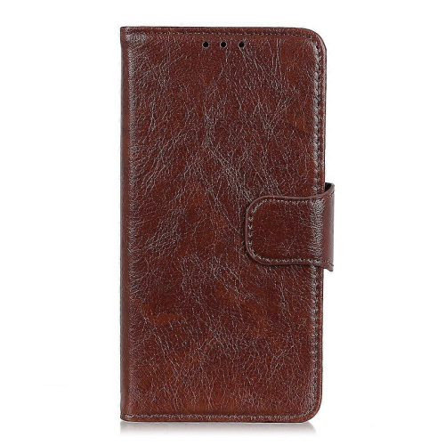 Nappa Texture Leather CaseBrownFor iPhone 16 Pro Max 1
