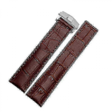 Tag Heuer Watch Bands in Genuine Leather Available in 19mm 20mm and 22mm Sizes with Black and Red Color Choices - JXbrown silver buckle22mm