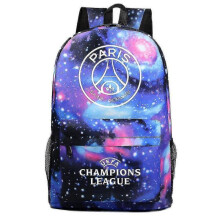 Star Paris Uefa Champions League Shoulder Bag Fan Backpack Student Schoolbag Storage Bag-color Blocking Style