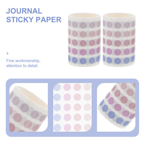 2Pcs Washi Tape Coil Sticky Notes Brown Durable Planner Stickers 2