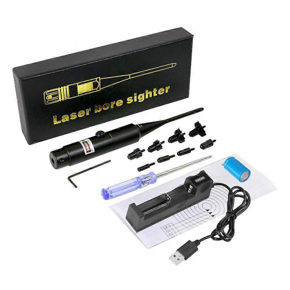 Laser Bore Sight Kit.177 .22 Caliber To 12Ga Laser Pointer Collimator Universal Boresighter Battery Includedgreen Light 7057162259442