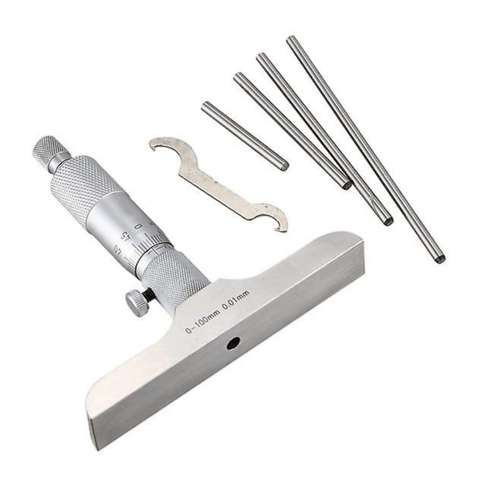 0-100Mm Depth Micrometer Depth Micrometer Accurate Measurement Tool Small Inner Diameter Measurement Tools 7057162260189
