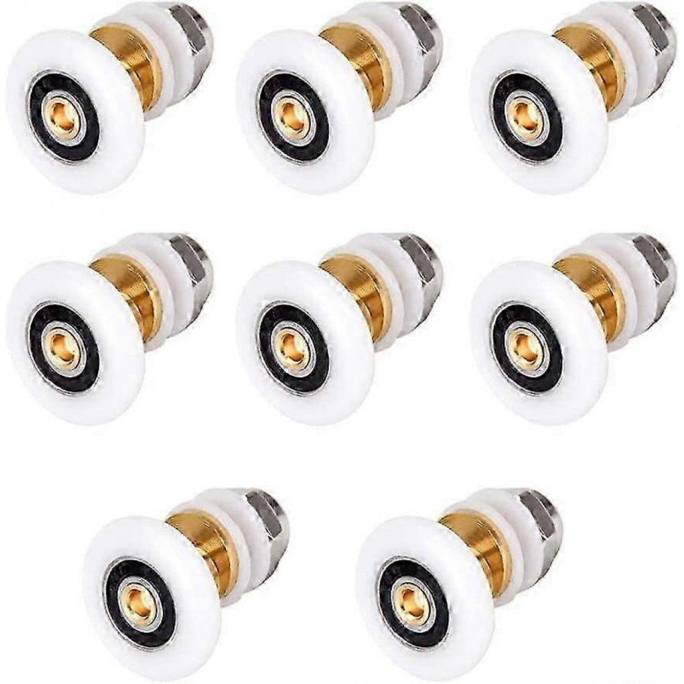 8 Sets Shower Door Rollers Runners Wheels Replacement Part Bathroom Glass Sliding Door Pulleys/Runners/Wheels,Stainless steel23mm-image-OPC-PKSYTN2-NEW