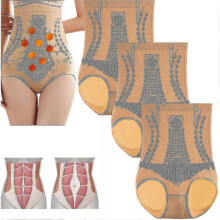 (XL, Khaki) 3pcs Ions Tech Unique Fibre Restoration Shaper, Graphene Honeycomb Vaginal Tighteningbody Shaping Briefs-l