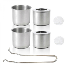 Stainless Steel Bioethanol Burners Set with Flame Pots & Accessories for Patio Deck BackyardMulticolor