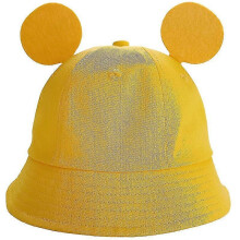 (Size 52 (2-3 years old)) Children's Yellow Hat Summer Sun Hat Baby Sun Hat  Sunscreen Hat