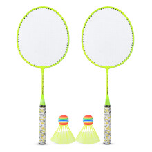 Kinder Badminton Schläger mit 2 Bällen Set Outdoor